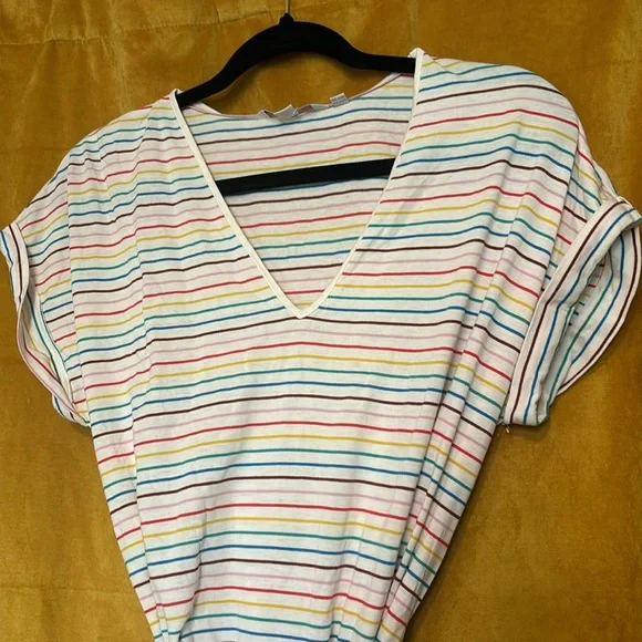 Boden UK Ella Maxi Dress Rainbow Stripe EUC 10 - Picture 2 of 5